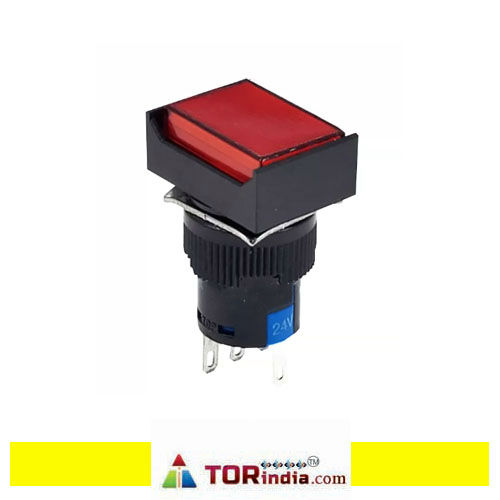 RED 24v push to on switch,Rectangle power switch 5-pin LED light 