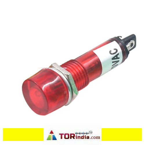 24V DC RED Lamp, Small round power signal light indicator plastic 24v hole 10MM